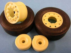 KFS 1/24 卡車用 轉向輪組 含385超級寬胎 1